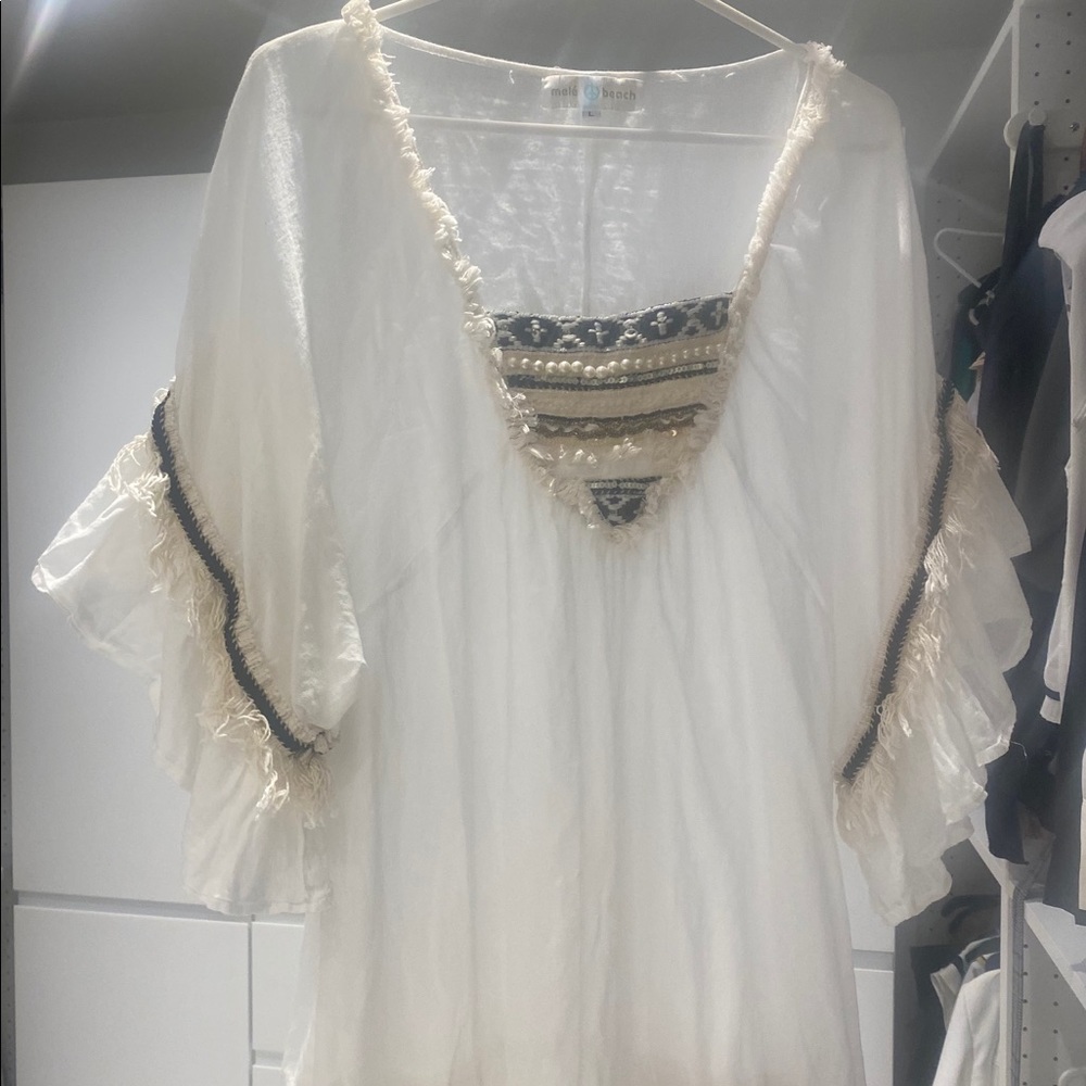 Tunic (or very short dress) pearls, sequin,ruffles